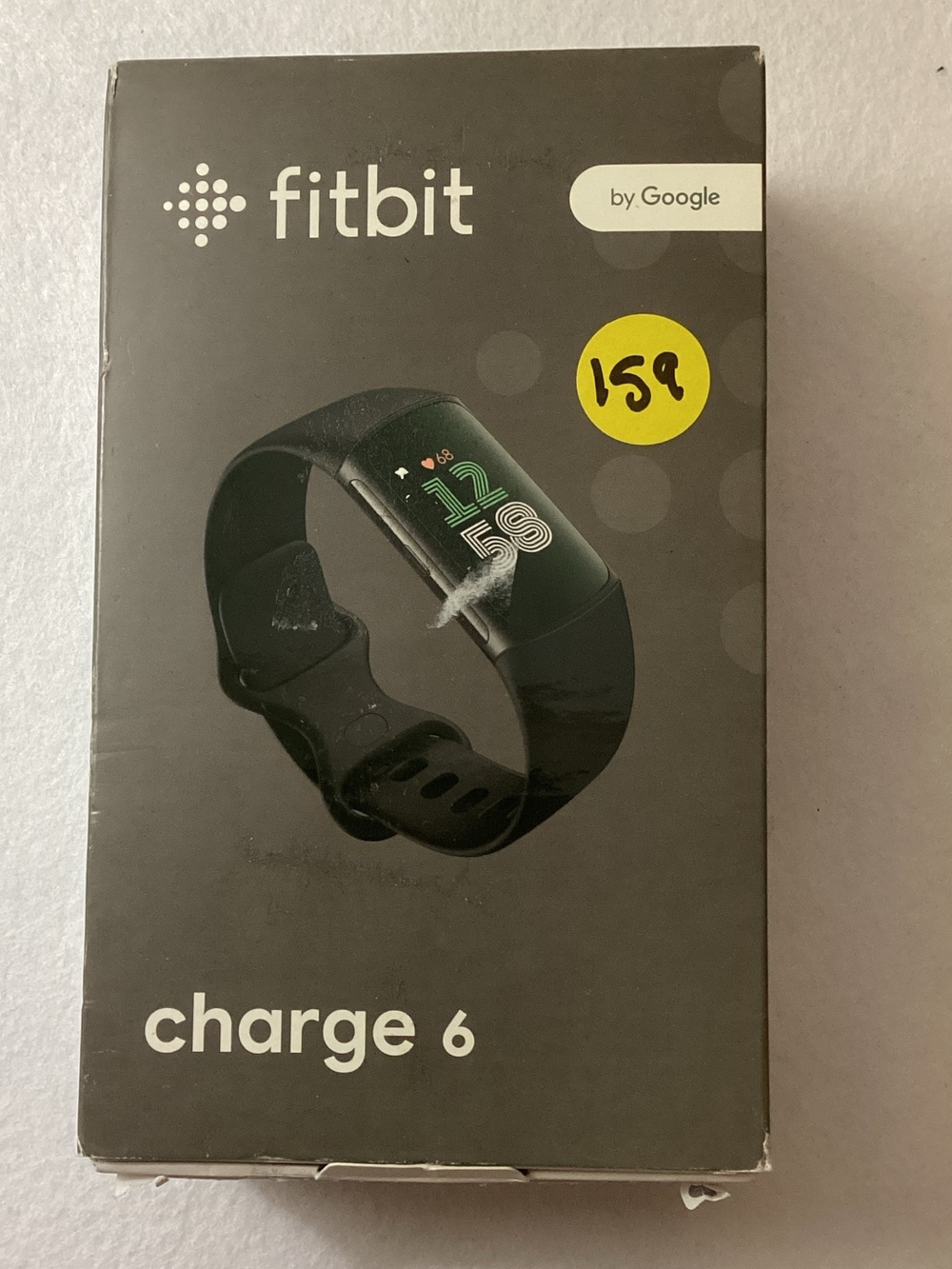 Fitbit Unisex Black Charge 6 Silicone Fitness Tracker Watch 36mm